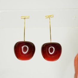 Cherry Pop Statement Earrings - Dainty Design