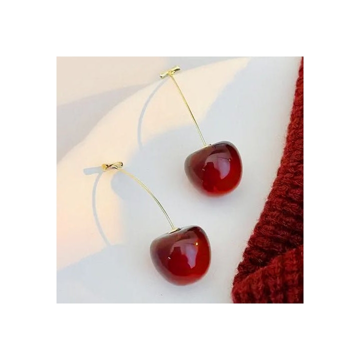 Cherry Pop Statement Earrings - Dainty Design