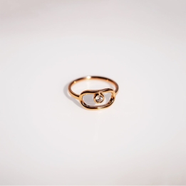 Elegant Oval Hoop Ring - Dainty Design