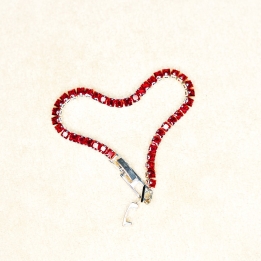 Ruby Red Eternity Tennis Bracelet - Dainty Design