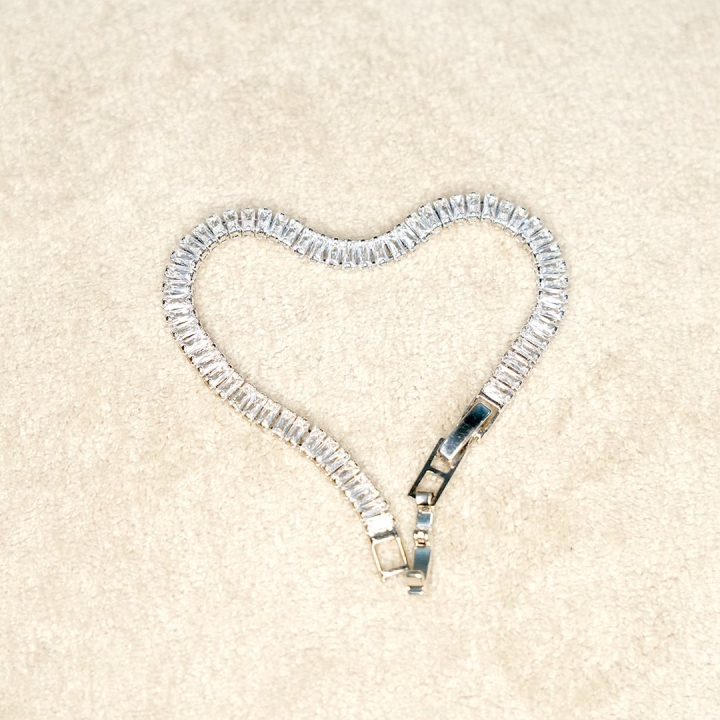 Baguette Diamond Tennis Bracelet - Dainty Design