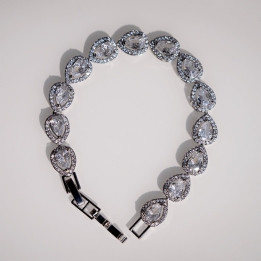 Pear Shaped Tennis Bracelet - Dainty Design